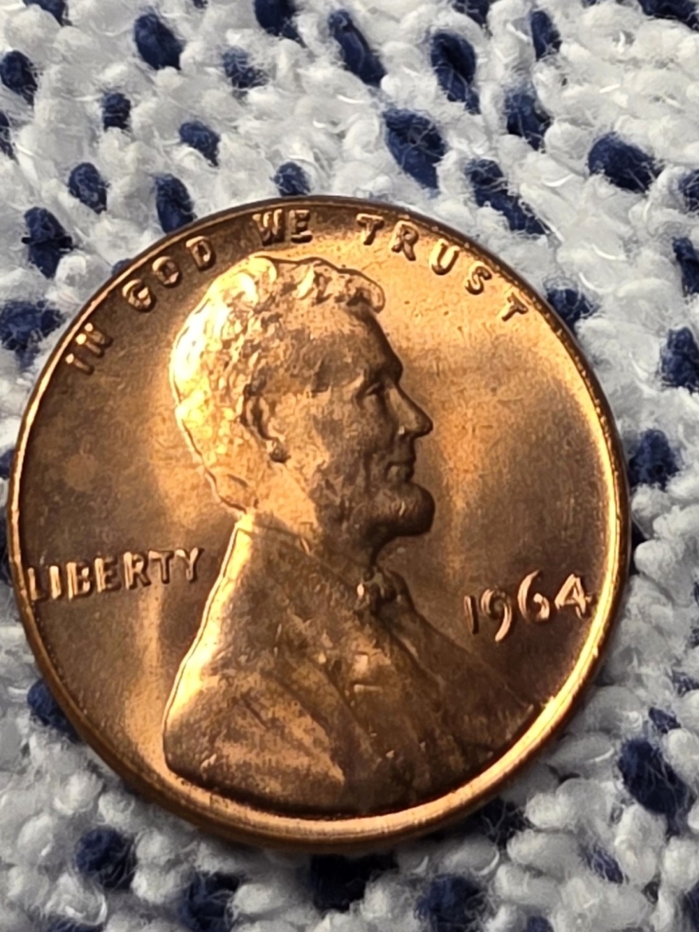 Cent 1964 Copper-Toned Decorative Accent